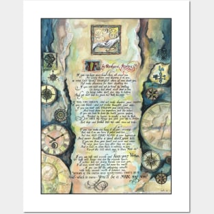 If by Rudyard Kipling_calligraphy_illustration Posters and Art